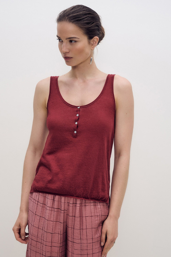 Yerse Button Tank Top