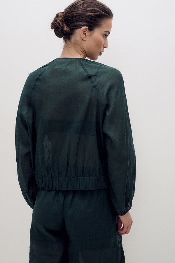 Yerse Zippered Bomber Jacket