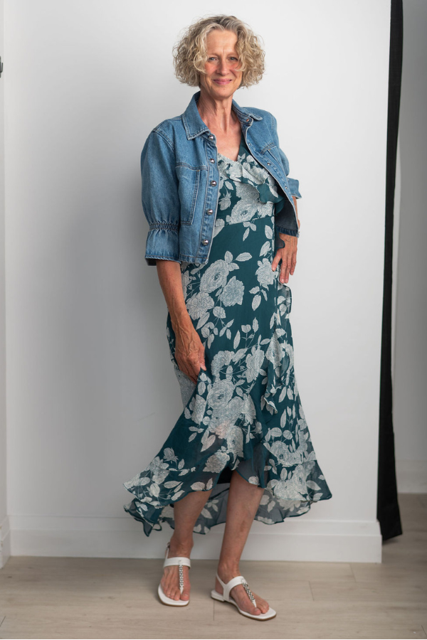 London Times Floral Ruffle Dress (Available in Two Colours)
