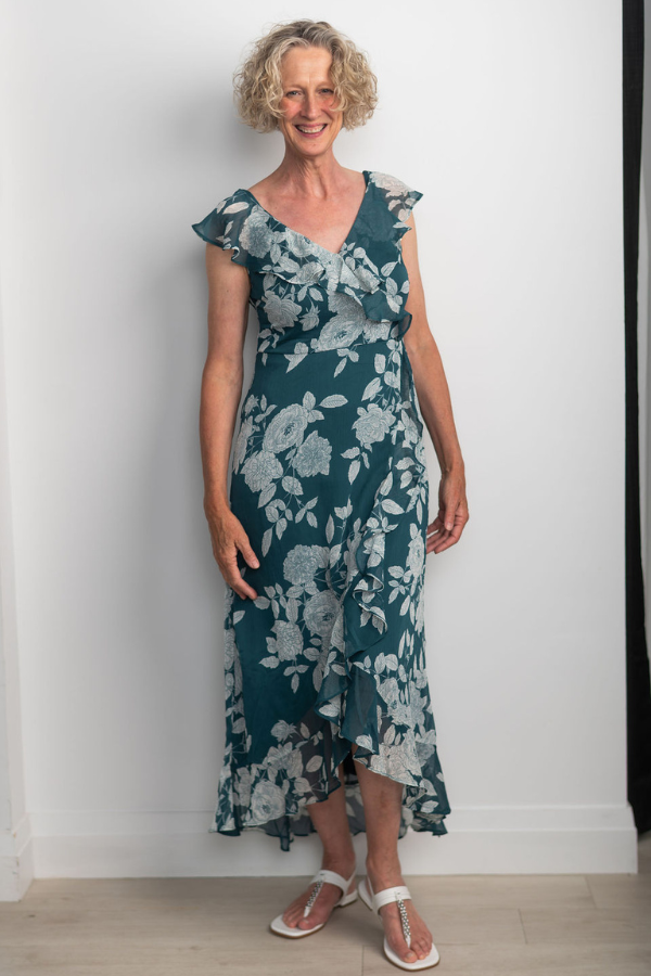 London Times Floral Ruffle Dress (Available in Two Colours)