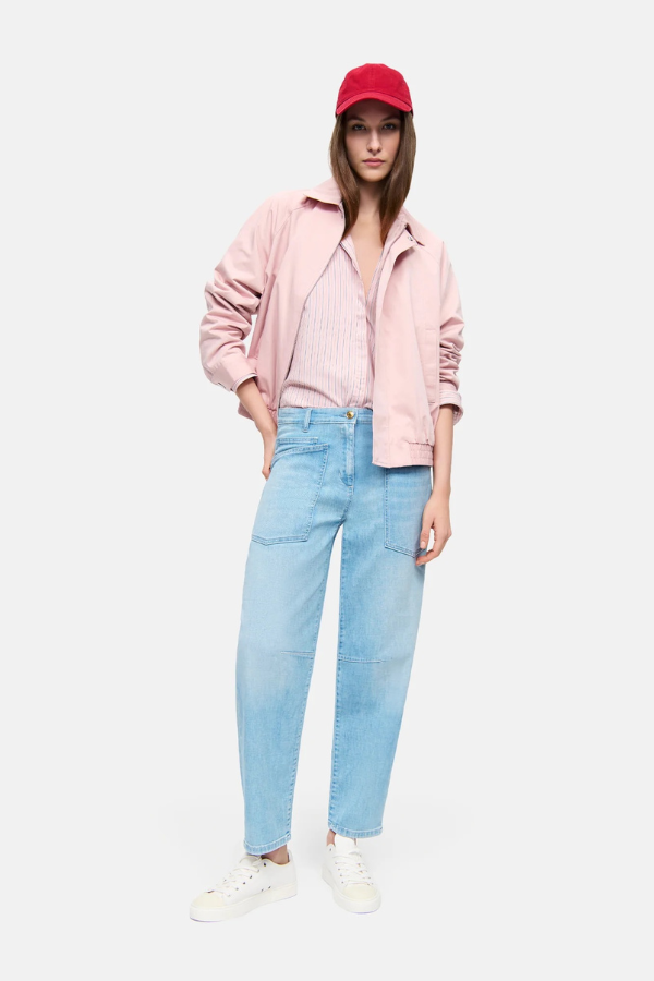 Cambio Ocean Cropped Barrel Jeans