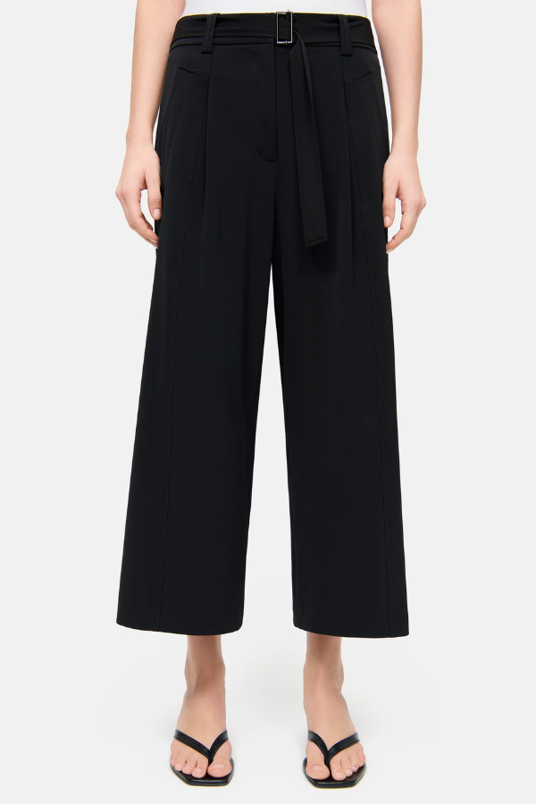 Cambio Celeste Wide Leg Pleated Trouser