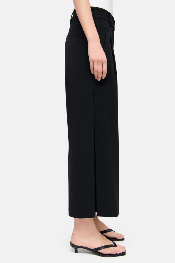 Cambio Celeste Wide Leg Pleated Trouser