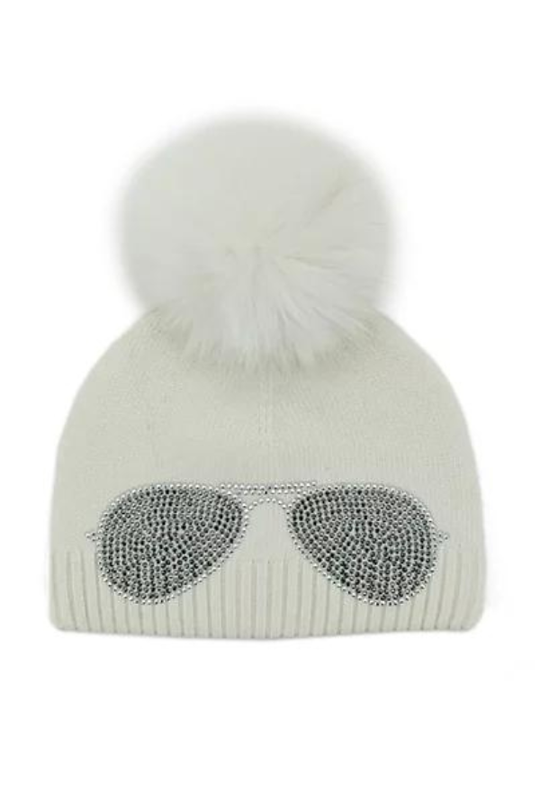 Aviator Knit Pom Hat - Multiple Colours Available