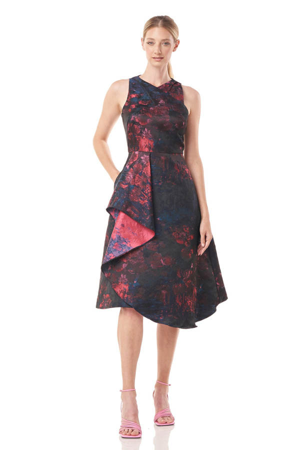 Kay Unger Designer Patterned Dress