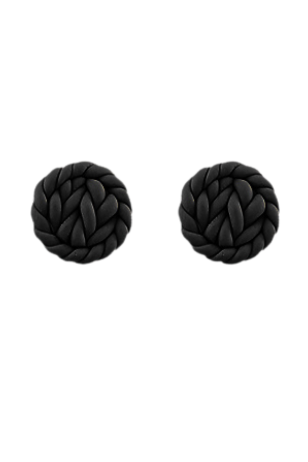 Knitted Clay Stud Earrings