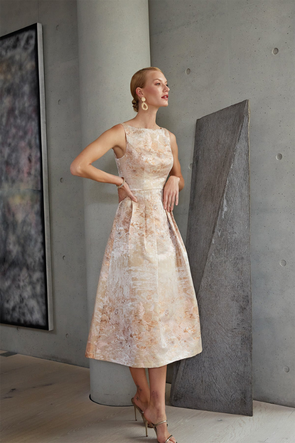 Kay Unger Elsa Tea-Length Dress