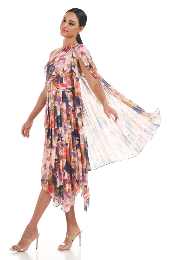 Kay Unger Lilah Chiffon Floral Dress