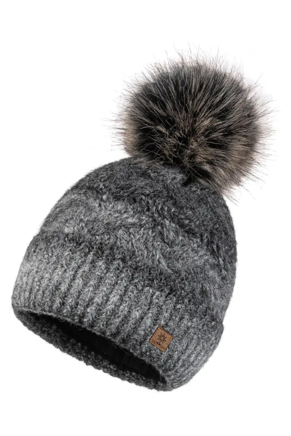 Woolk Peggy Cable Knit Pom Hat - Multiple Colours Available