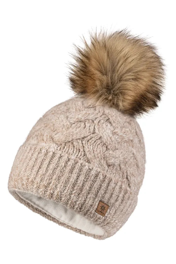 Woolk Peggy Cable Knit Pom Hat - Multiple Colours Available