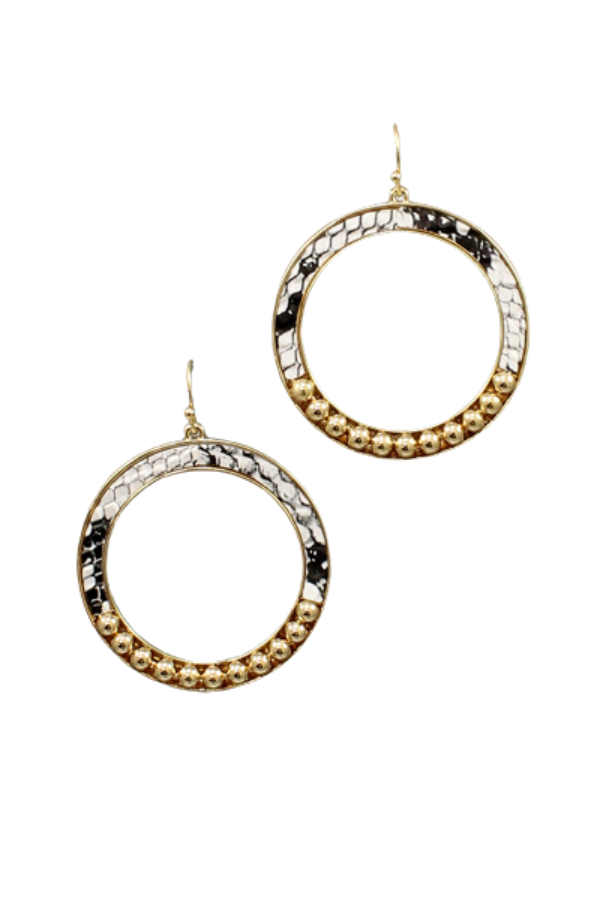 Leather Circle Earrings